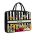 Customized Floral Printed Canvas and PU Laptop Bag - Uncommongifts.in